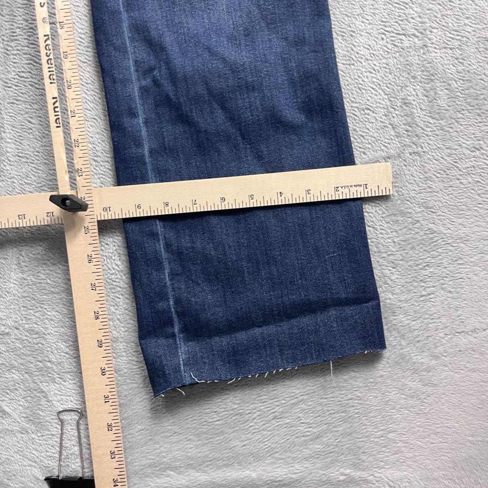 Judy Blue Straight Fit High Rise Raw Hem Jeans Dark Wash JB88861 DK Size 9/29 - Picture 7 of 12